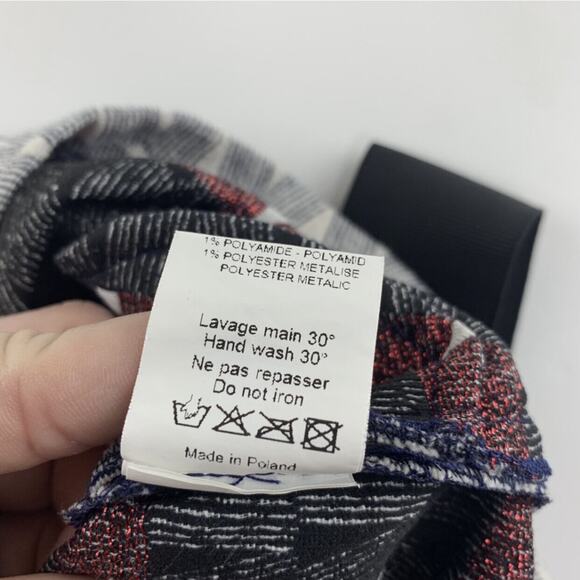 Leoca Paris Patterned Suspender Skirt Size 6 - Picture 10 of 10